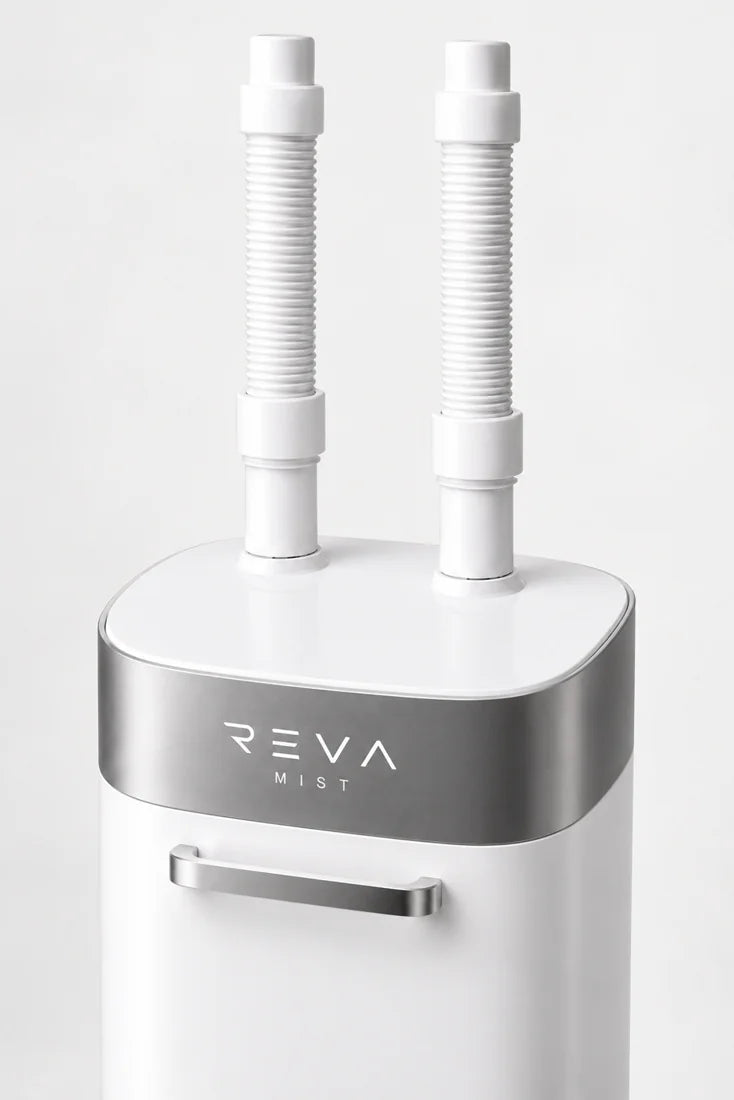 Les deux flexibles blancs orientables et le bandeau Reva Mist